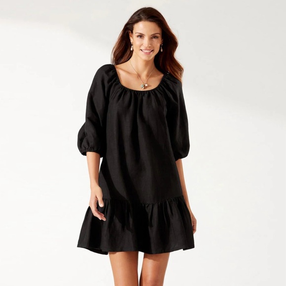 NWT Tommy Bahama Off-the-Shoulder Belted Cover-Up Dress - Picture 1 of 3